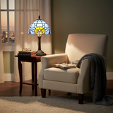 Lámpara de mesa vintage barroca con forma de gato para mesita de noche