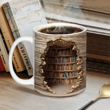 Taza cautivadora de biblioteca con activación por calor