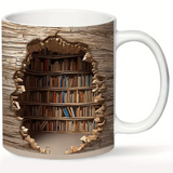Taza cautivadora de biblioteca con activación por calor