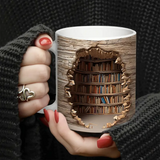 Taza cautivadora de biblioteca con activación por calor